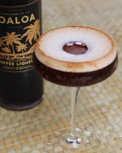 Gingerbread Espresso Martini made with LoaLoa Coffee Liqueur