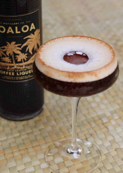 Gingerbread Espresso Martini made with LoaLoa Coffee Liqueur